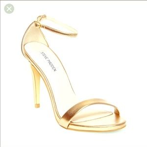 Steve Madden Stecy Gold Heeled  Sandals